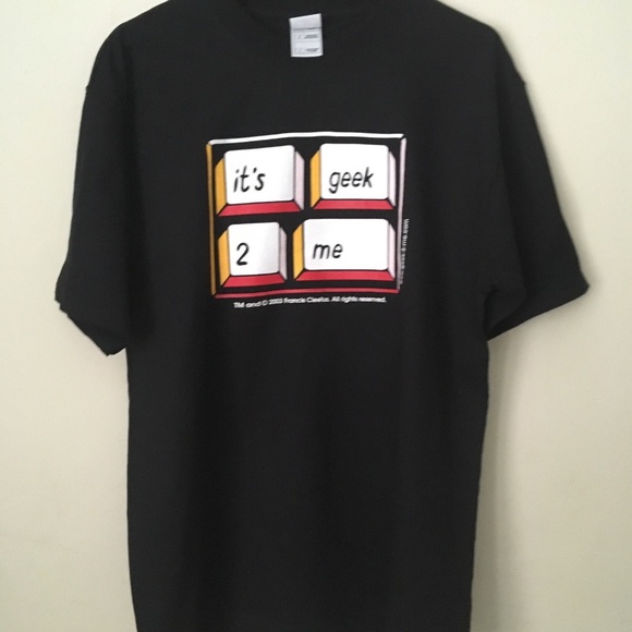 It's Geek-2-Me Other - IT'S GEEK-2-ME cotton black t-shirt. Size XL New!